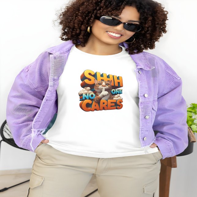 T-shirt Désintérêt silencieux pour la féline (Créateur téléchargé)