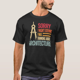 T-shirt Désolé architecture vintage pour hommes rétro arc