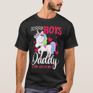 T-shirt Désolé Boys Daddy Is My Valentine Valentine's Day