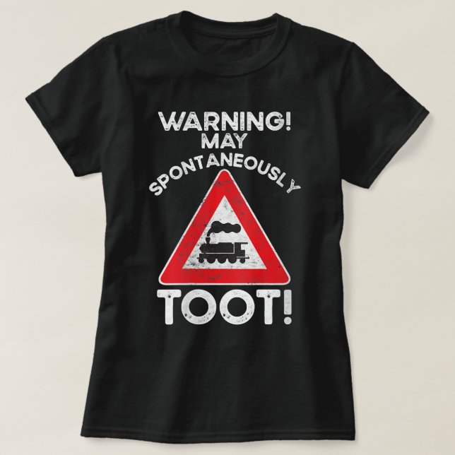 T-shirt Désolé D'Avoir Pris Le Train Lover Avertissement J (Design devant)