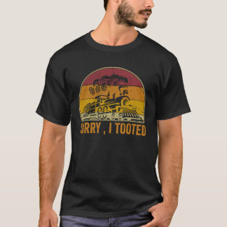 T-shirt Désolé d'avoir pris le train Railfan Retro Vintage