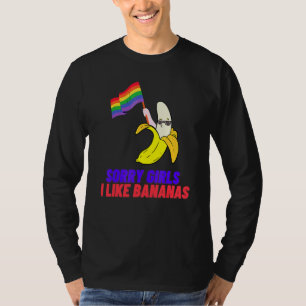 T-shirt Désolé Filles J'Aime Bananas Lgbtq Mouvement Pour