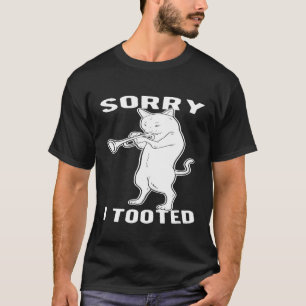 T-shirt Désolé J'Ai Pris Funny Trumpet Musique de chat Pla