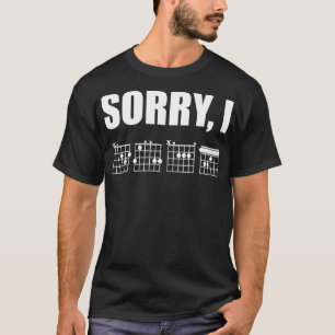 T-shirt Désolé, je DGAF Funny Hidden Message Chords de gui
