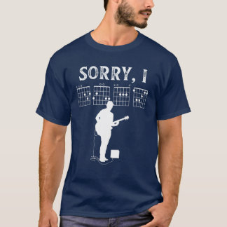 T-shirt Désolé, je DGAF Funny Hidden Message Guitare