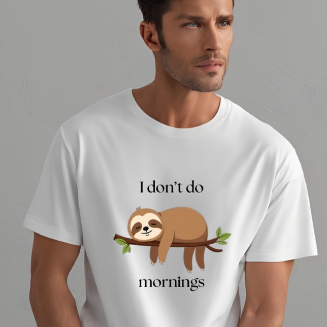 T-shirt DÉSOLÉ JE NE FAIS PAS MATIN Vacances Été Mode (Créateur téléchargé)