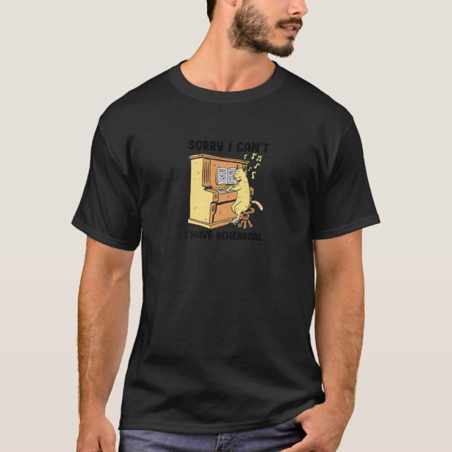 T-shirt Désolé, je ne peux pas avoir de musique de répétit (Devant)