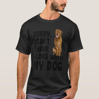 T-shirt Désolé Je Ne Peux Pas Avoir De Plans Avec Mes Dogu