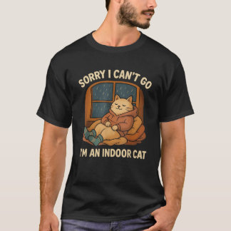 T-shirt Désolé je ne peux pas y aller je suis un chat d'in