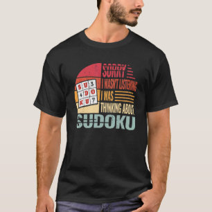 T-shirt Désolé, je n'étais pas Sudoku femmes vintages Mot