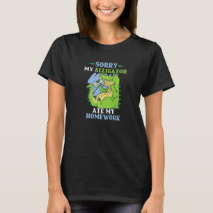 T-shirt Désolé Mon Alligator A Mangé Mon Travail De Crocod
