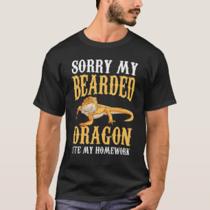 T-shirt Désolé, Mon Dragon À Portée A Mangé Mon Lizard À L