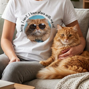 T-shirt Désolé Plans Avec Chat Chats Maman Création Origin
