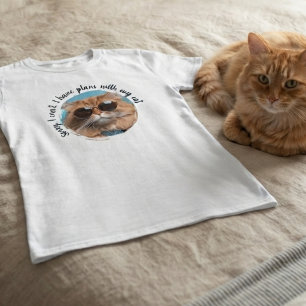 T-shirt Désolé Plans Avec Chat Chats Maman Création Origin