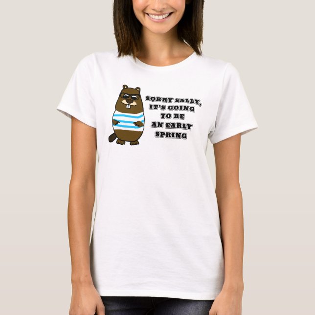 T-shirt Désolé Sally, début printemps (Devant)