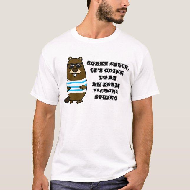 T-shirt Désolé Sally, début #*@%printemps (Devant)