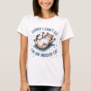 T-shirt "Désolée, je ne peux pas venir, je suis un chat d'