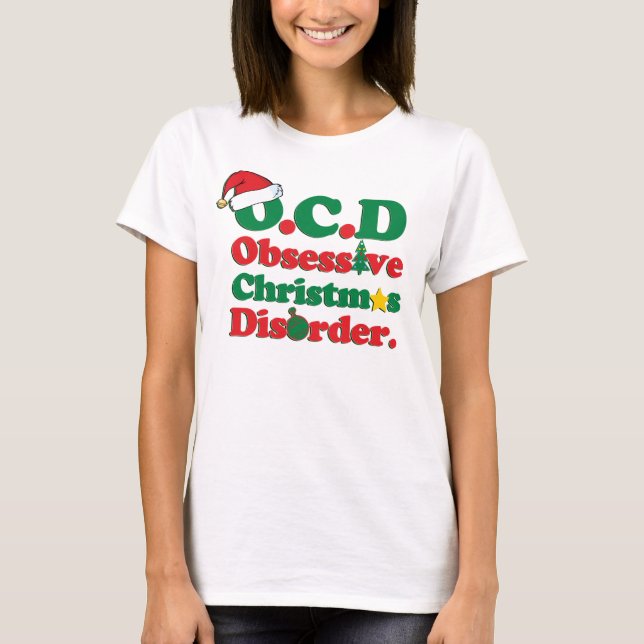 T-shirt Désordre obsédant de Noël (Devant)
