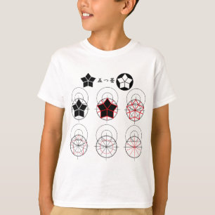 T-shirt Dessin à la règle et au compas de cinq losanges di