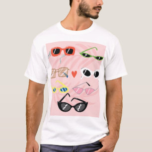 T-shirt Dessin amusant : Collection de lunettes de soleil 