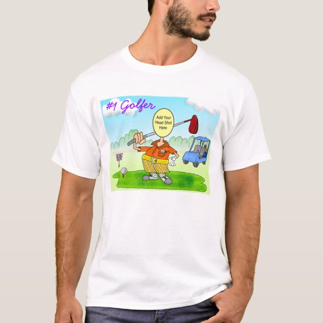 T-shirt Dessin amusant sur le golf (Devant)