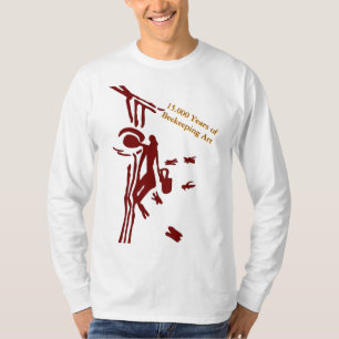 T-shirt Dessin Ancien de l'Apiculture en Grotte Manches