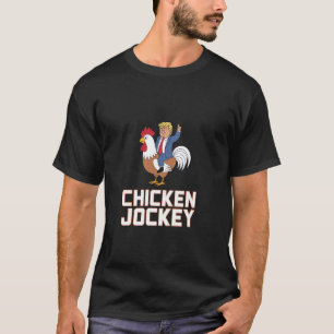 T-shirt Dessin animé de jockey de poulet humour politique