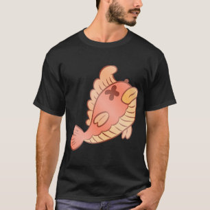T-shirt Dessin animé de poisson orange mignon mort – Drôle