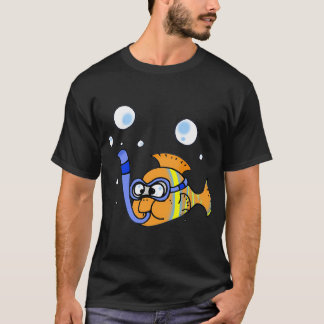 T-shirt Dessin animé de poisson tropical drôle