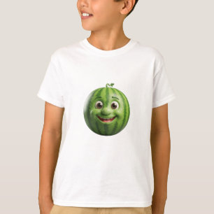 T-shirt Dessin animé de visage de pastèque drôle