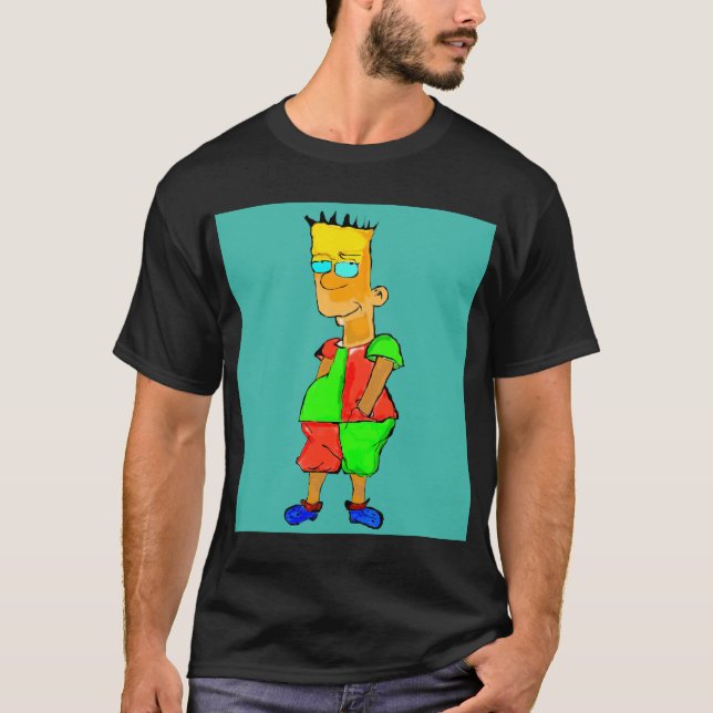 T-shirt dessin animé drôle (Devant)