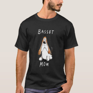T-shirt Dessin Animé Drôle de Basset Pour Maman Basset