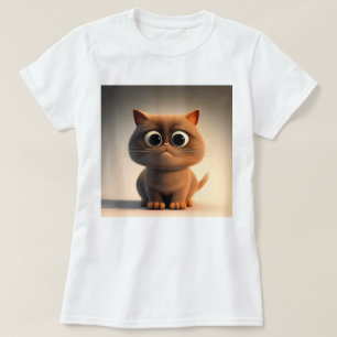T-shirt dessin animé illustration d'un chat mignon