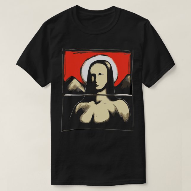 T-shirt dessin animé japonais mona art lisa (Design devant)
