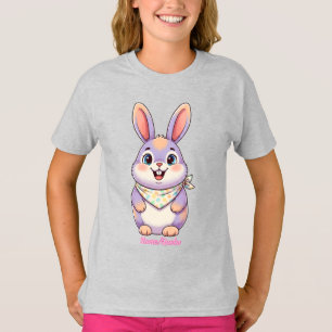 T-shirt Dessin animé mignon de lapin de Pâques