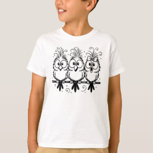 T-shirt Dessin Animé Oiseaux Drôles-56456