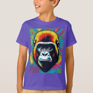 T-shirt Dessin animé Pop Art Gorille