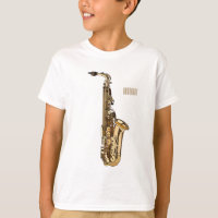 dessin animé saxophone