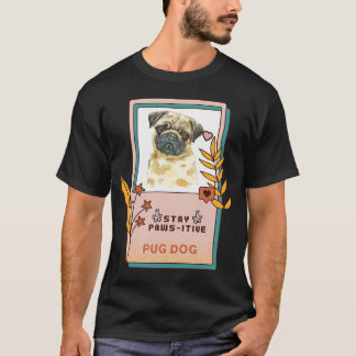 T-shirt Dessin aquarelle Pug race de chien