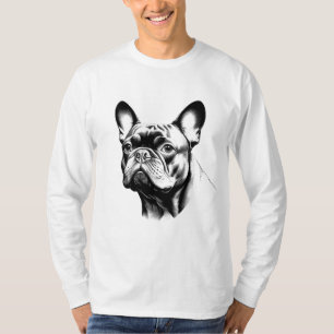 T-shirt Dessin au crayon de Bouledogue Français Frenchie