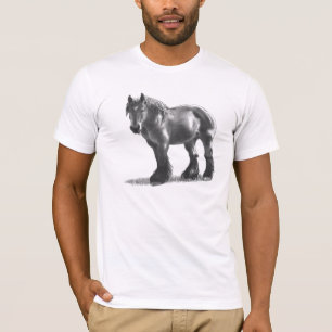 T-shirt Dessin au crayon de cheval de trait