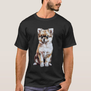 T-shirt Dessin au crayon de chiot Pomeranian Art Amateur d