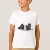 DESSIN AU CRAYON : VIEILLE GRANGE, SILO : RÉALISME