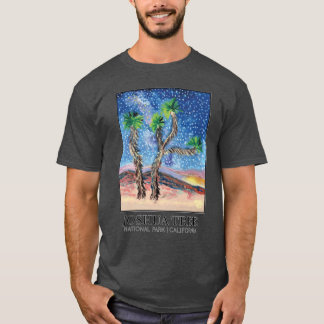 T-shirt Dessin au pastel à l'huile de Joshua Tree Californ