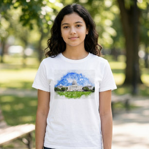 T-shirt Dessin au pastel du Capitole des États-Unis