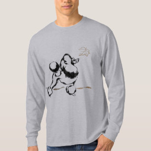 T-shirt Dessin Caniche noir