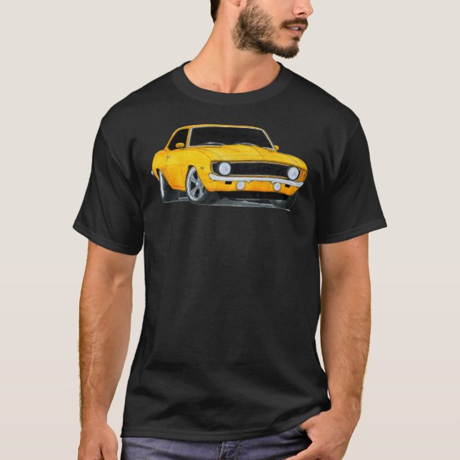 T-shirt Dessin Chevrolet Camaro SS 1969   (Devant)