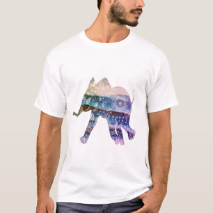 T-shirt dessin d'art d'éléphant de mandala