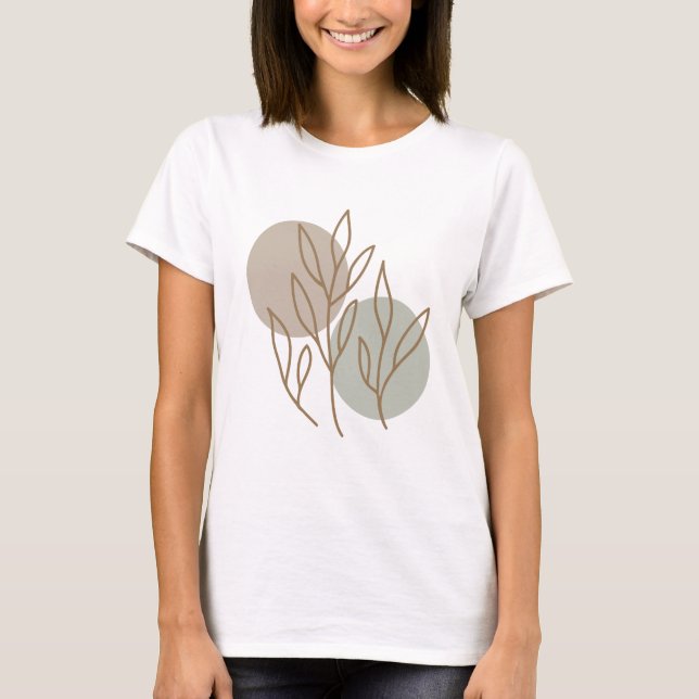 T-shirt Dessin d'art minimaliste Abstrait (Devant)
