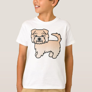 T-shirt Dessin de chien de bande dessinée Wheaten Norfolk 
